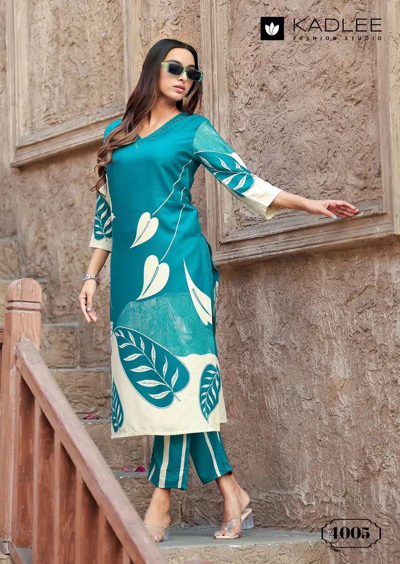 Rangoli By Kadlee Rayon Printed Designer Kurti With Bottom Suppliers In India